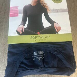 Cuddl  Duds Navy Blue Softwear Size S